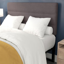 Load image into Gallery viewer, Full Channel Stitched Fabric Upholstered Headboard, from 44.5" to 57.25" - Gray
