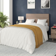 Load image into Gallery viewer, Full Channel Stitched Fabric Upholstered Headboard, from 44.5" to 57.25" - Taupe
