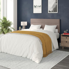 Load image into Gallery viewer, Queen Channel Stitched Fabric Upholstered Headboard,  Taupe
