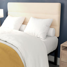 Load image into Gallery viewer, Full Channel Stitched Fabric Upholstered Headboard, from 44.5" to 57.25" - Cream

