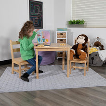 Load image into Gallery viewer, Solid Hardwood Table and Chair Set - 3 Piece Set - Natural
