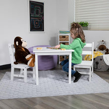 Load image into Gallery viewer, Solid Hardwood Table and Chair Set - 3 Piece Set - White
