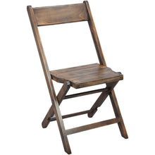 Load image into Gallery viewer, 2-Pack Slatted Wood Folding Special Event Chair - Antique Black
