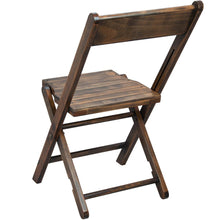 Load image into Gallery viewer, 2-Pack Slatted Wood Folding Special Event Chair - Antique Black
