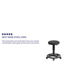 Load image into Gallery viewer, Black Ergonomic Stool with Foot Ring

