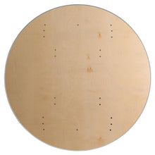 Load image into Gallery viewer, 5-Foot Round HEAVY DUTY Birchwood Folding Banquet Table with METAL Edges
