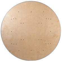 Load image into Gallery viewer, 5.5-Foot Round HEAVY DUTY Birchwood Folding Banquet Table with METAL Edges
