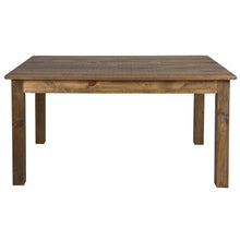 Load image into Gallery viewer, 60" x 38" Rectangular Antique Rustic Solid Pine Farm Dining Table

