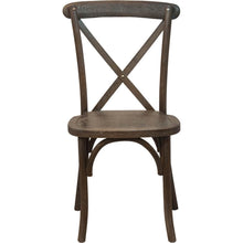Load image into Gallery viewer, Gray Wash Dark Driftwood X-Back Chair
