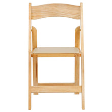 Load image into Gallery viewer, HERCULES Series Natural Wood Folding Chair with Vinyl Padded Seat
