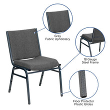Load image into Gallery viewer, Heavy Duty Gray Fabric Stack Chair
