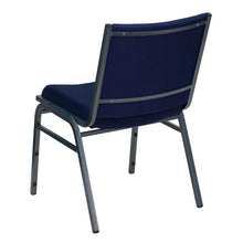 Load image into Gallery viewer, Heavy Duty Navy Blue Dot Fabric Stack Chair
