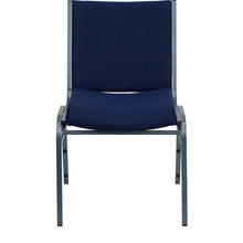 Load image into Gallery viewer, Heavy Duty Navy Blue Dot Fabric Stack Chair
