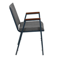 Load image into Gallery viewer, Heavy Duty Gray Fabric Stack Chair with Arms
