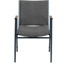 Load image into Gallery viewer, Heavy Duty Gray Fabric Stack Chair with Arms
