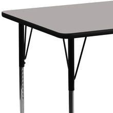 Load image into Gallery viewer, 24''W x 60''L Grey HP Activity Table - Standard Height Adjustable Legs
