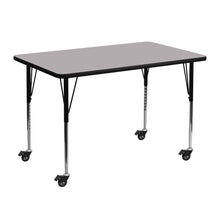 Load image into Gallery viewer, Mobile 30''W x 48''L Grey Thermal Activity Table - Standard Height Legs
