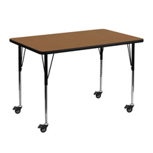 Load image into Gallery viewer, Mobile 30''W x 48''L Oak Thermal Activity Table - Standard Height Legs
