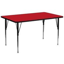 Load image into Gallery viewer, 30''W x 72''L Red HP Activity Table - Standard Height Adjustable Legs
