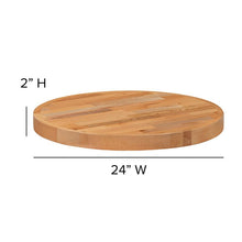 Load image into Gallery viewer, 30&quot; Round Butcher Block Style Table Top
