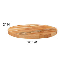 Load image into Gallery viewer, 24&quot; Square Butcher Block Style Table Top
