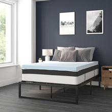 Load image into Gallery viewer, 14 in Metal Platform Bed Frame with 12 in Mattress and 3 in Topper - Full
