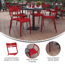Load image into Gallery viewer, Modern Commercial Grade Indoor/Outdoor Armless Steel Stack Chair
