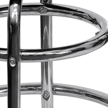 Load image into Gallery viewer, Double Ring Chrome Barstool with Red Seat
