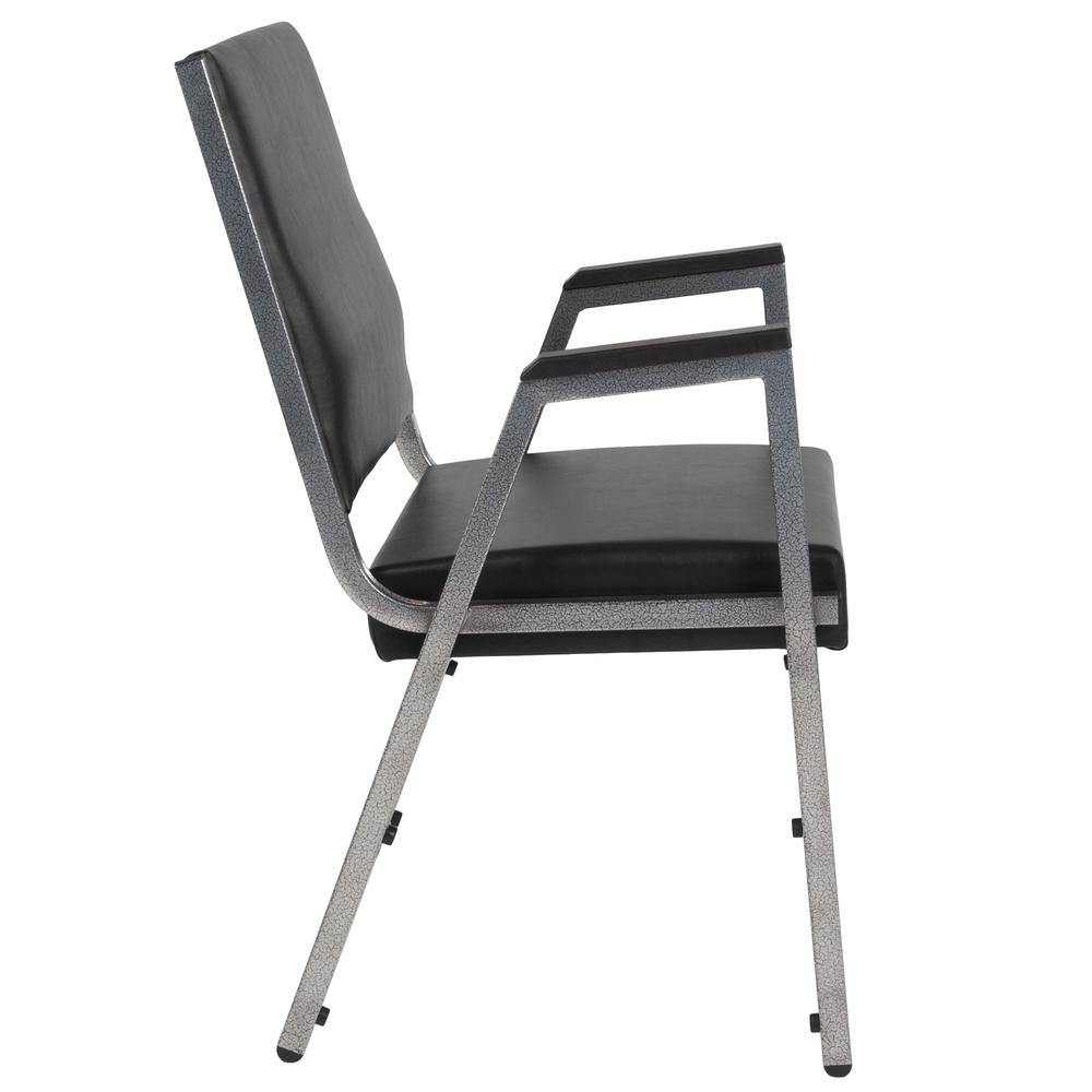1000 lb. Rated Black Antimicrobial Vinyl Bariatric Medical Reception Arm Chair