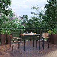 Load image into Gallery viewer, 3 Piece Dining Table Set - Poly Slats - 35" Table - 2 Club Chairs
