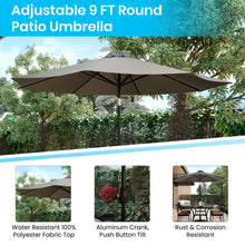 Load image into Gallery viewer, 3 Piece Patio Table Set - 30" x 48" Patio Table with Gray Umbrella and Base
