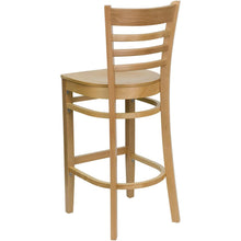Load image into Gallery viewer, Ladder Back Natural Wood Restaurant Barstool
