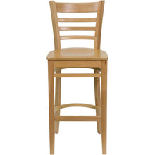 Load image into Gallery viewer, Ladder Back Natural Wood Restaurant Barstool
