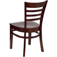 Load image into Gallery viewer, Ladder Back Mahogany Wood Restaurant Chair
