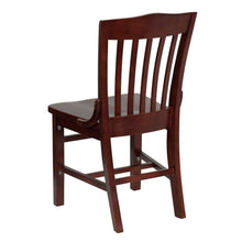Load image into Gallery viewer, School House Back Mahogany Wood Restaurant Chair
