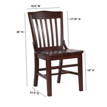Load image into Gallery viewer, School House Back Walnut Wood Restaurant Chair
