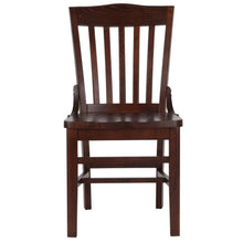 Load image into Gallery viewer, School House Back Walnut Wood Restaurant Chair
