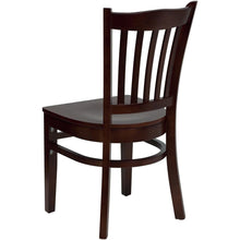 Load image into Gallery viewer, Vertical Slat Back Mahogany Wood Restaurant Chair
