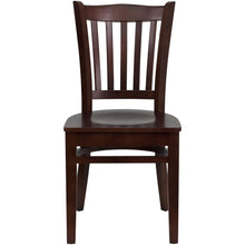 Load image into Gallery viewer, Vertical Slat Back Mahogany Wood Restaurant Chair
