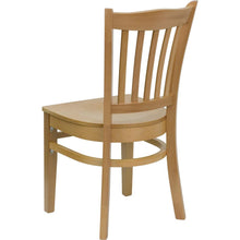 Load image into Gallery viewer, Vertical Slat Back Natural Wood Restaurant Chair
