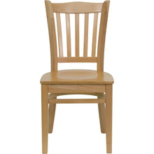 Load image into Gallery viewer, Vertical Slat Back Natural Wood Restaurant Chair
