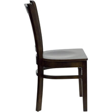 Load image into Gallery viewer, Vertical Slat Back Walnut Wood Restaurant Chair
