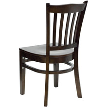 Load image into Gallery viewer, Vertical Slat Back Walnut Wood Restaurant Chair

