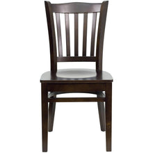 Load image into Gallery viewer, Vertical Slat Back Walnut Wood Restaurant Chair
