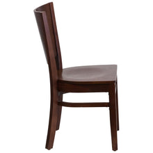 Load image into Gallery viewer, Solid Back Walnut Wood Restaurant Chair
