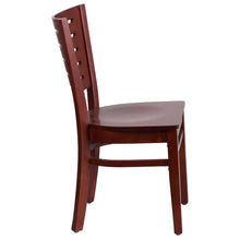 Load image into Gallery viewer, Slat Back Mahogany Wood Restaurant Chair
