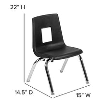 Load image into Gallery viewer, Mobile 47.5" Table Set with 12" Student Stack Chairs, Grey/Black
