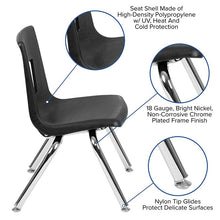 Load image into Gallery viewer, Mobile 47.5" Table Set with 12" Student Stack Chairs, Grey/Black
