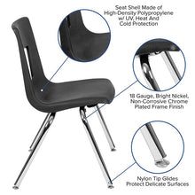 Load image into Gallery viewer, Mobile 47.5" Table Set with 18" Student Stack Chairs, Grey/Black

