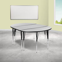 Load image into Gallery viewer, 2 Piece 76&quot; Wave Grey Thermal Activity Table Set - Standard Height Legs
